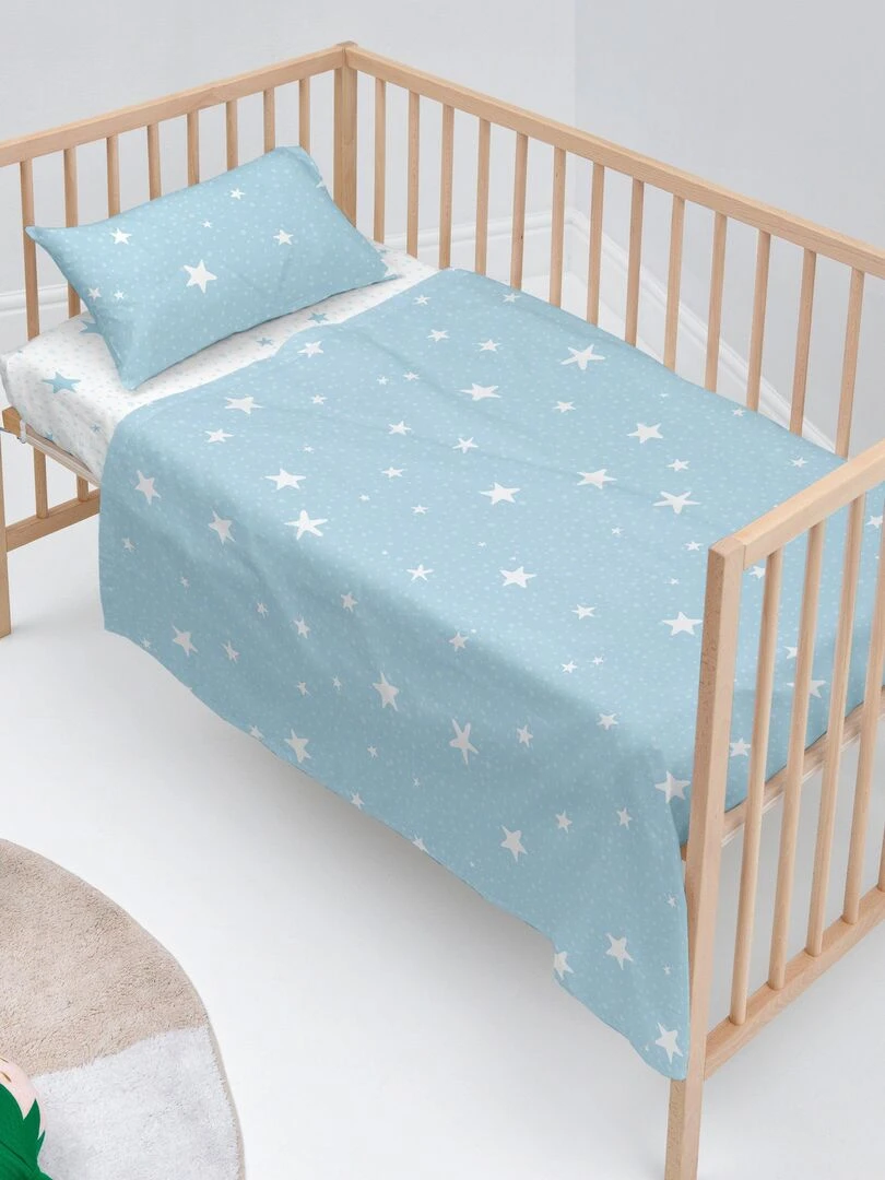 Parure de lit 2 pièces Little star Berceau "Happyfriday" Bleu