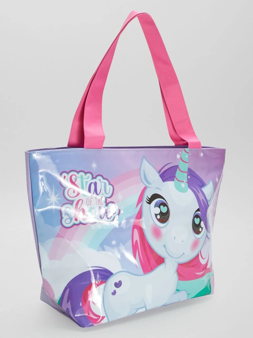 Sac de plage 'licorne' Rose