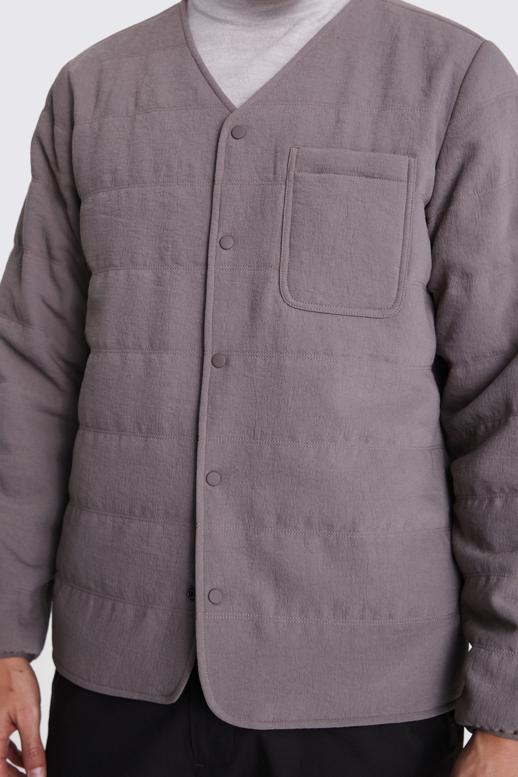 Light Grey Structured Shacket    Buy Online at Moss