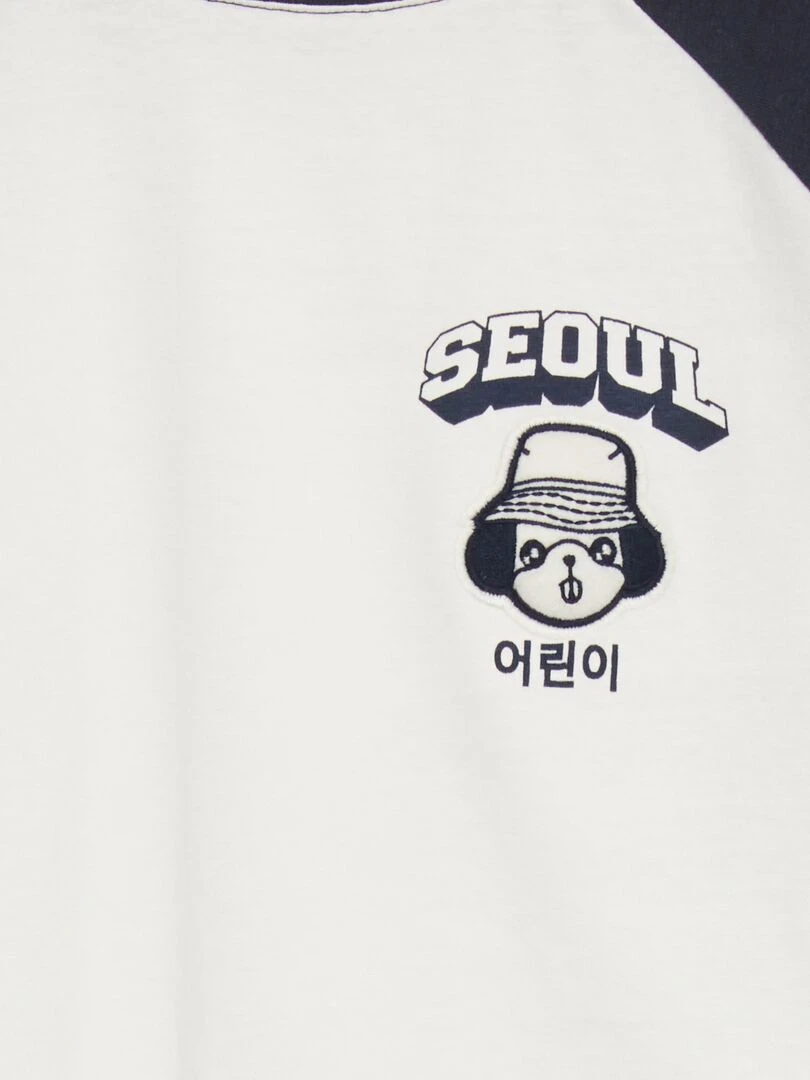 T shirt manches longues 'séoul' Blanc