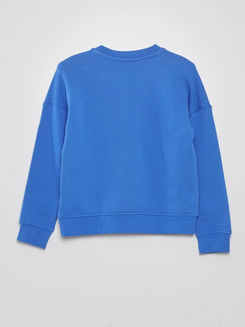 Sweat en molleton fin Mixte Bleu