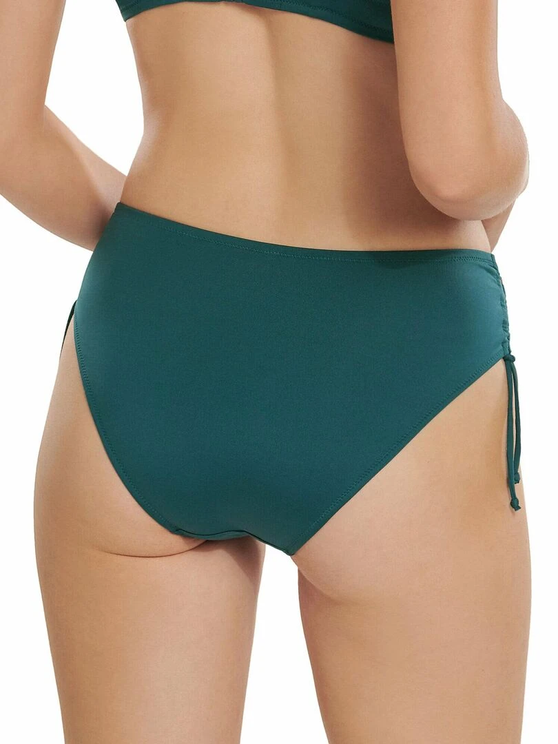 Bas maillot slip de bain taille haute côtés réglables Umbria Vert