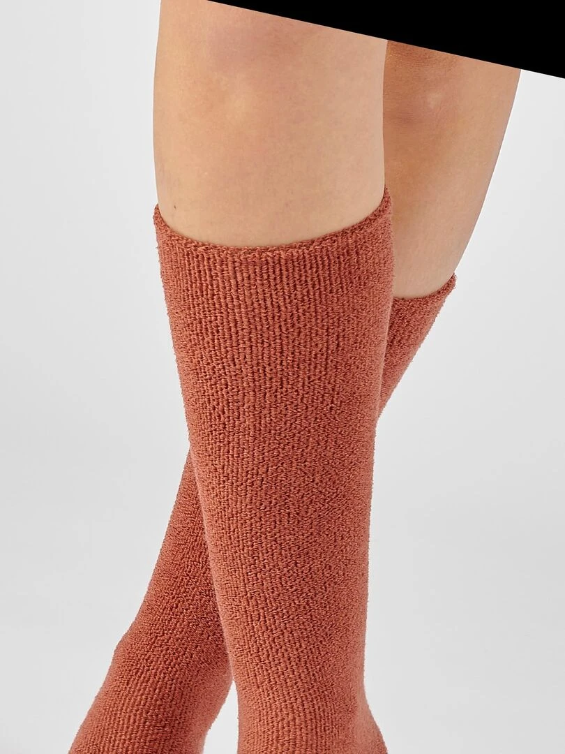 Mi bas jersey maille bouclette Thermolactyl   Damart   Orange