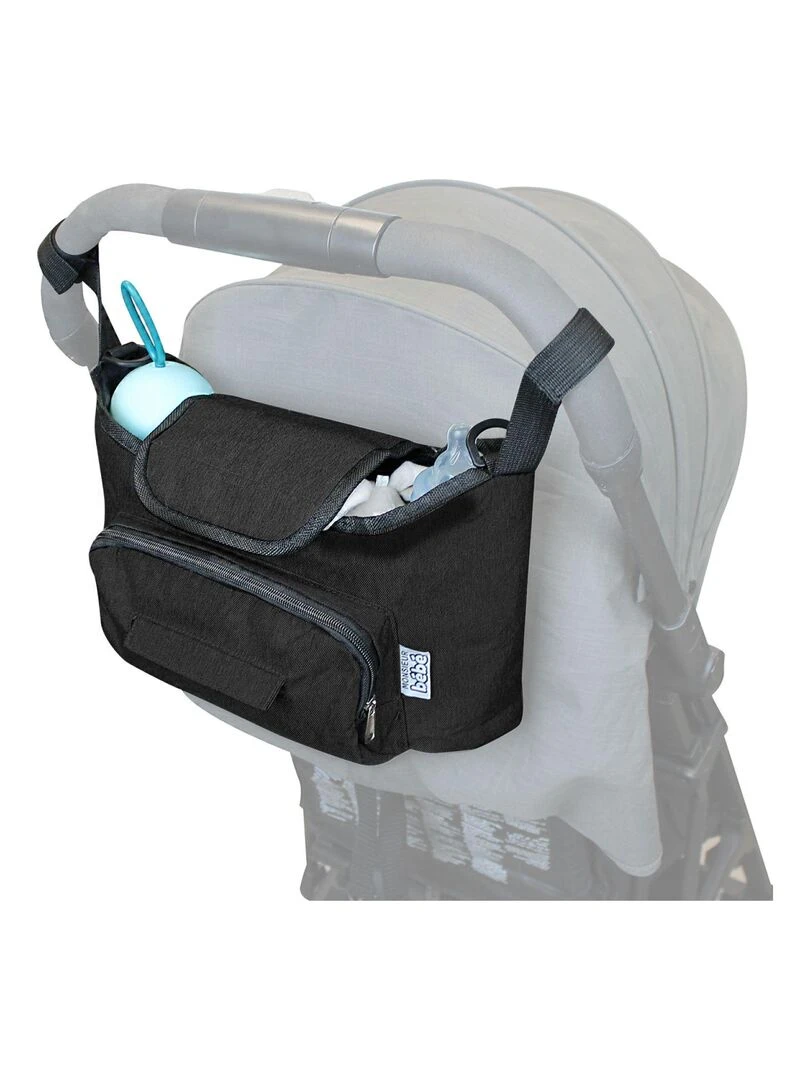 Sac à langer de rangement pour poussette Monsieur Bébé Noir