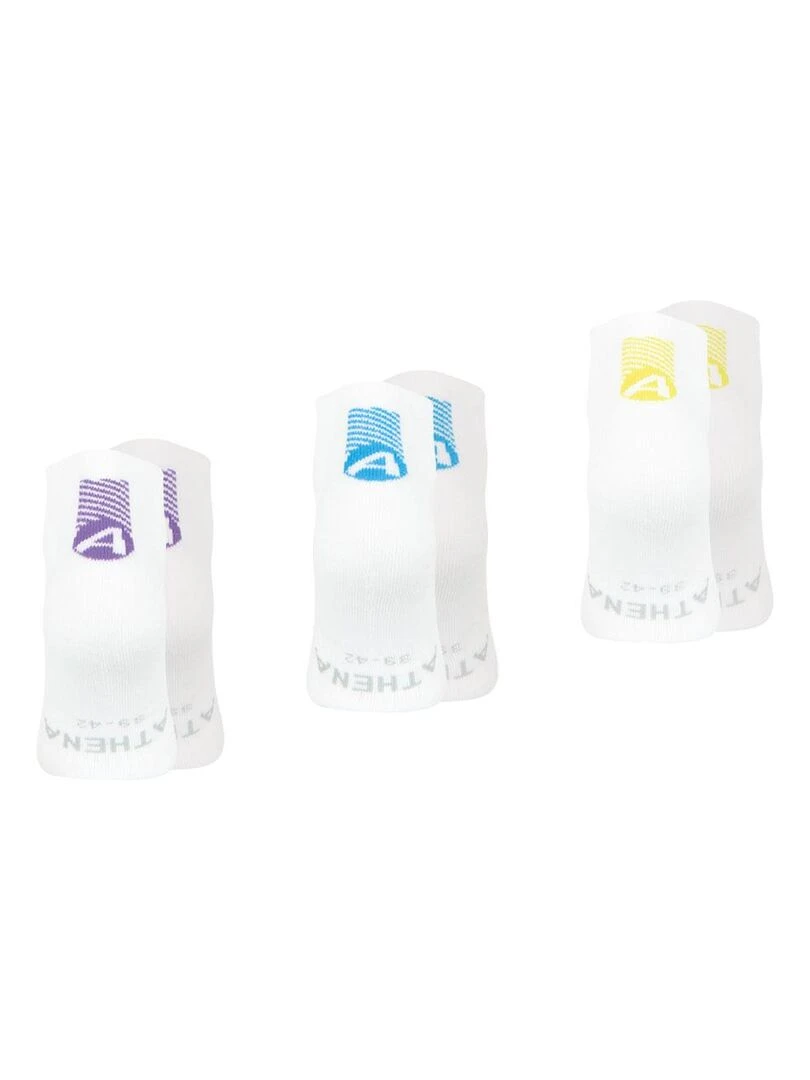 Lot de 3 paires de socquettes homme Training Dry   Blanc