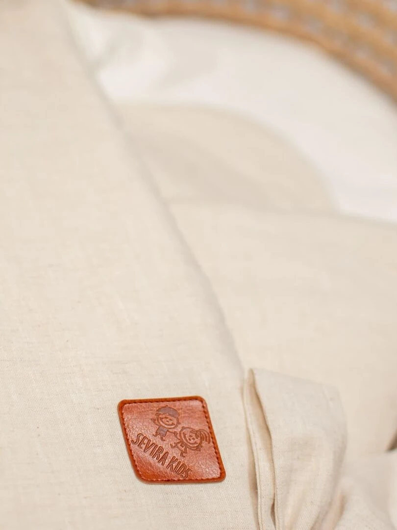 Gigoteuse d'emmaillotage en Lin Beige