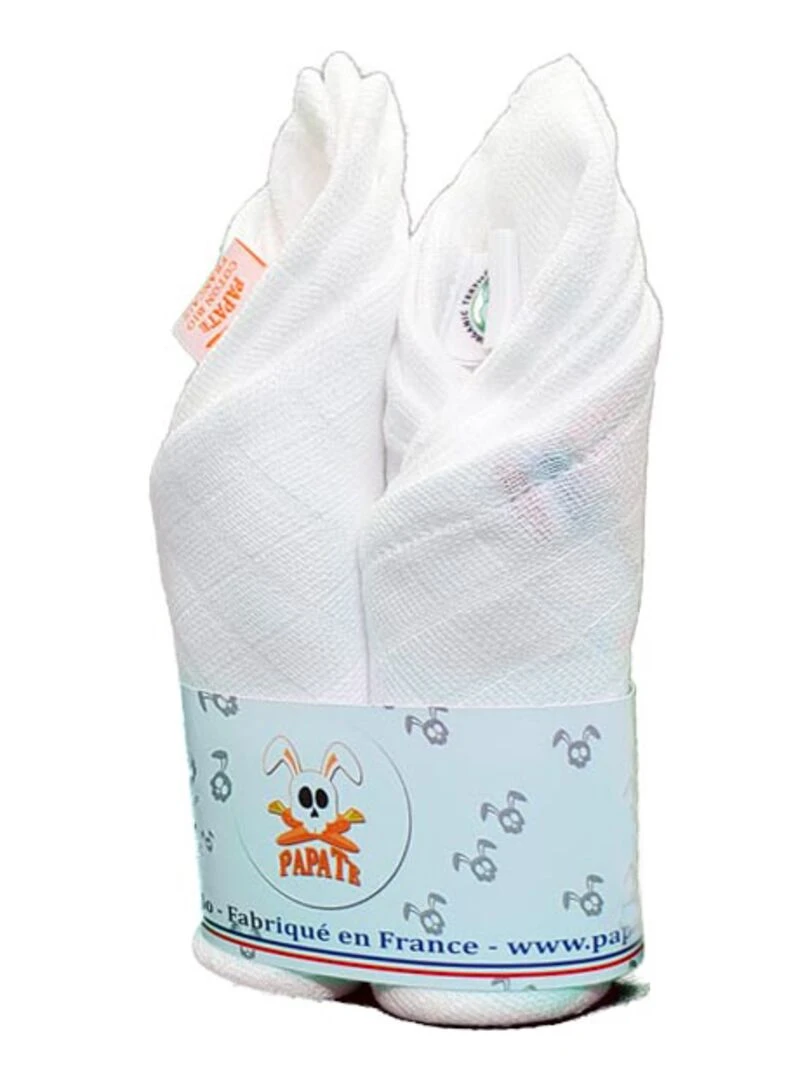 Langes En Coton Bio Blanc Blanc