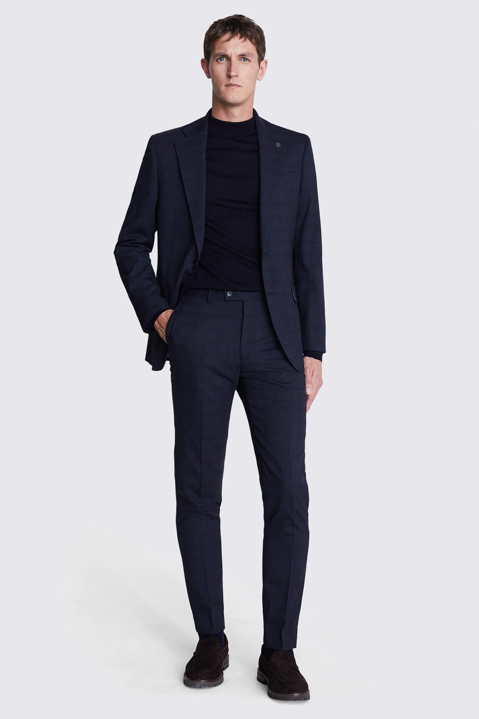 Ted Baker Tailored Fit Navy Check Jacket Buy Online at Moss
