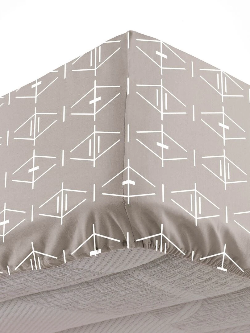Drap housse Collection Aris geometrix gris anthracite