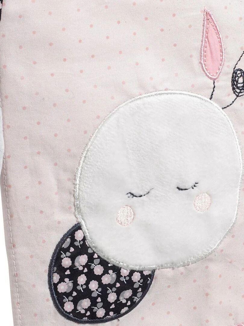 Protège carnet de santé en coton Rose   SAUTHON   Rose