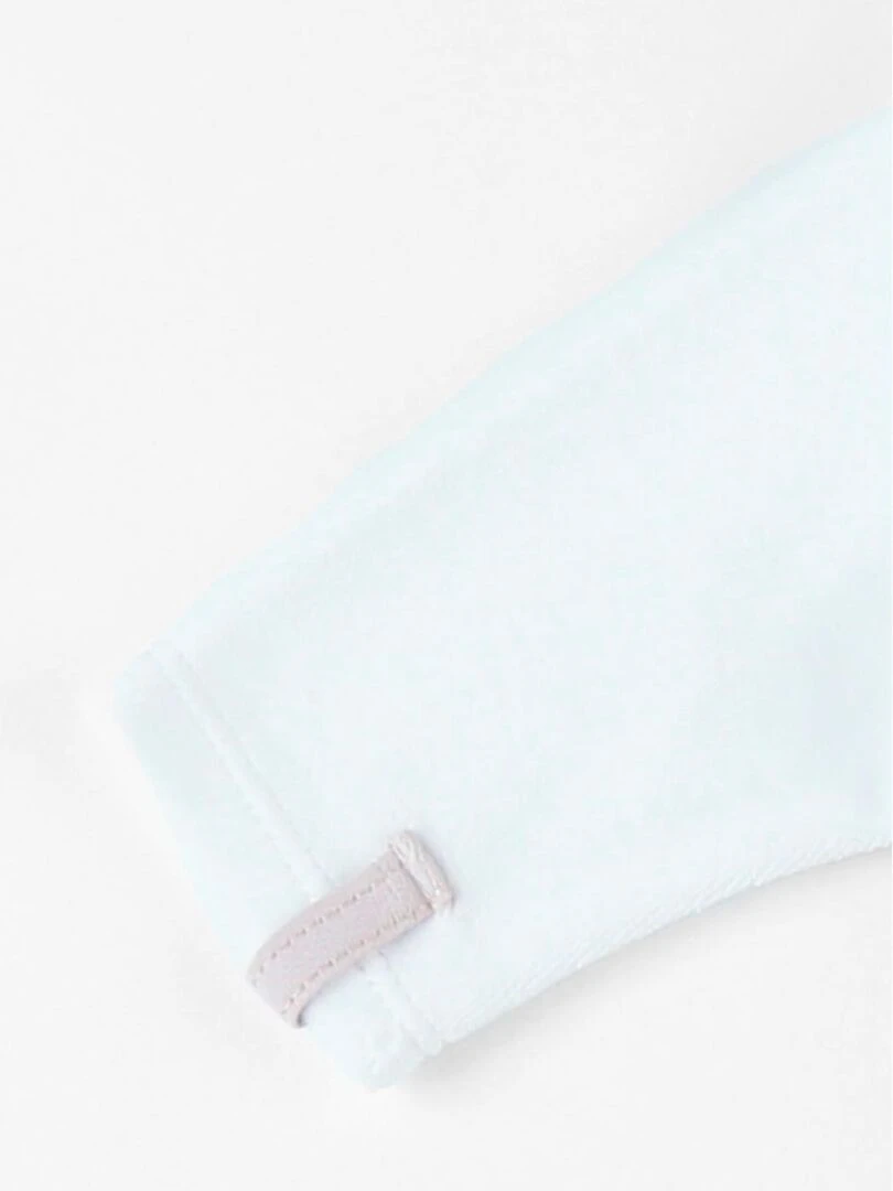 Pyjama 1 pièce rayé en velours  écru/greige   Noukie's   Beige