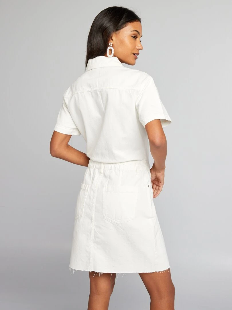 Robe en jean   Blanc