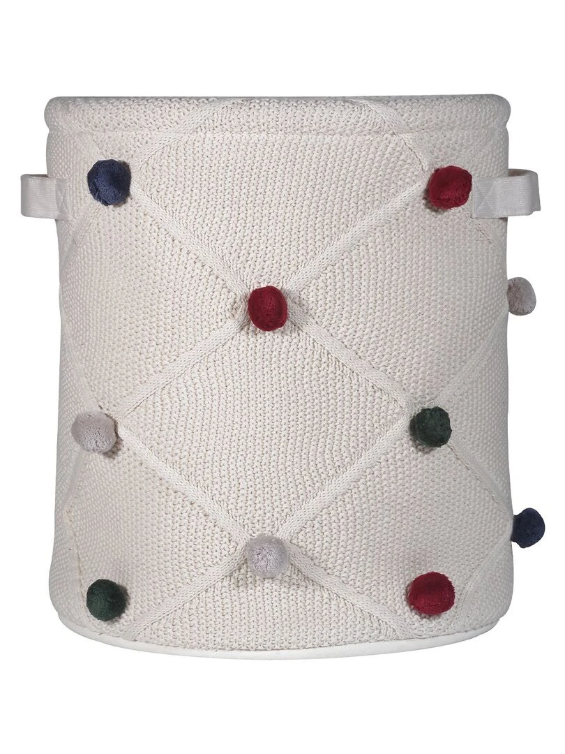 Panier de rangement Pompon Beige