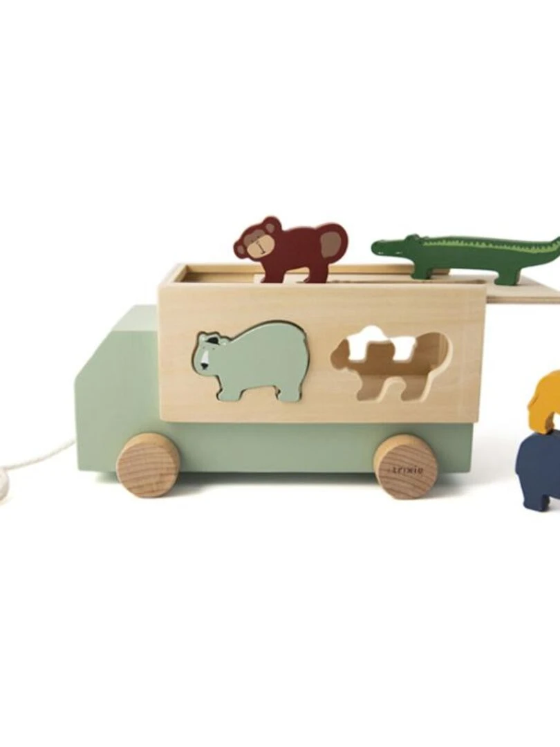 Camion en bois animaux Trixie Multicolore