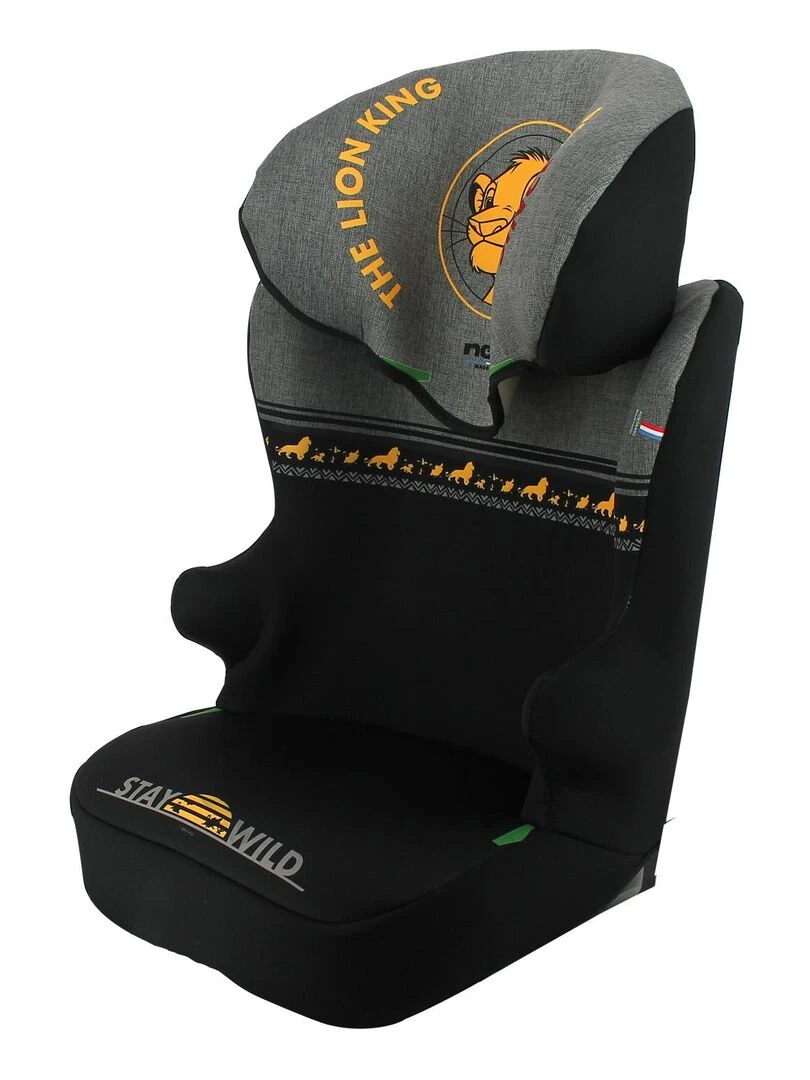 Nania – Siège auto ceinturé START I 106 140 cm R129 i Size – Fabrication Française Le Roi Lion Gris