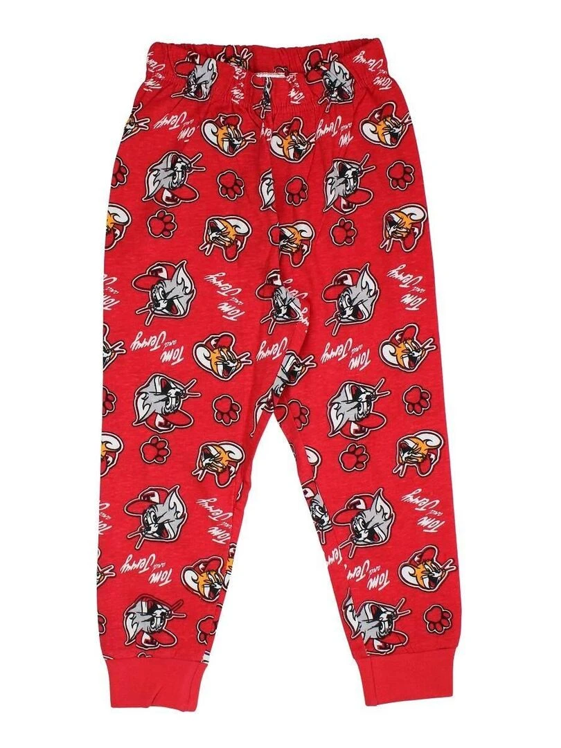 Tom et Jerry   Pyjama garçon imprimé Tom et Jerry en coton   Rouge