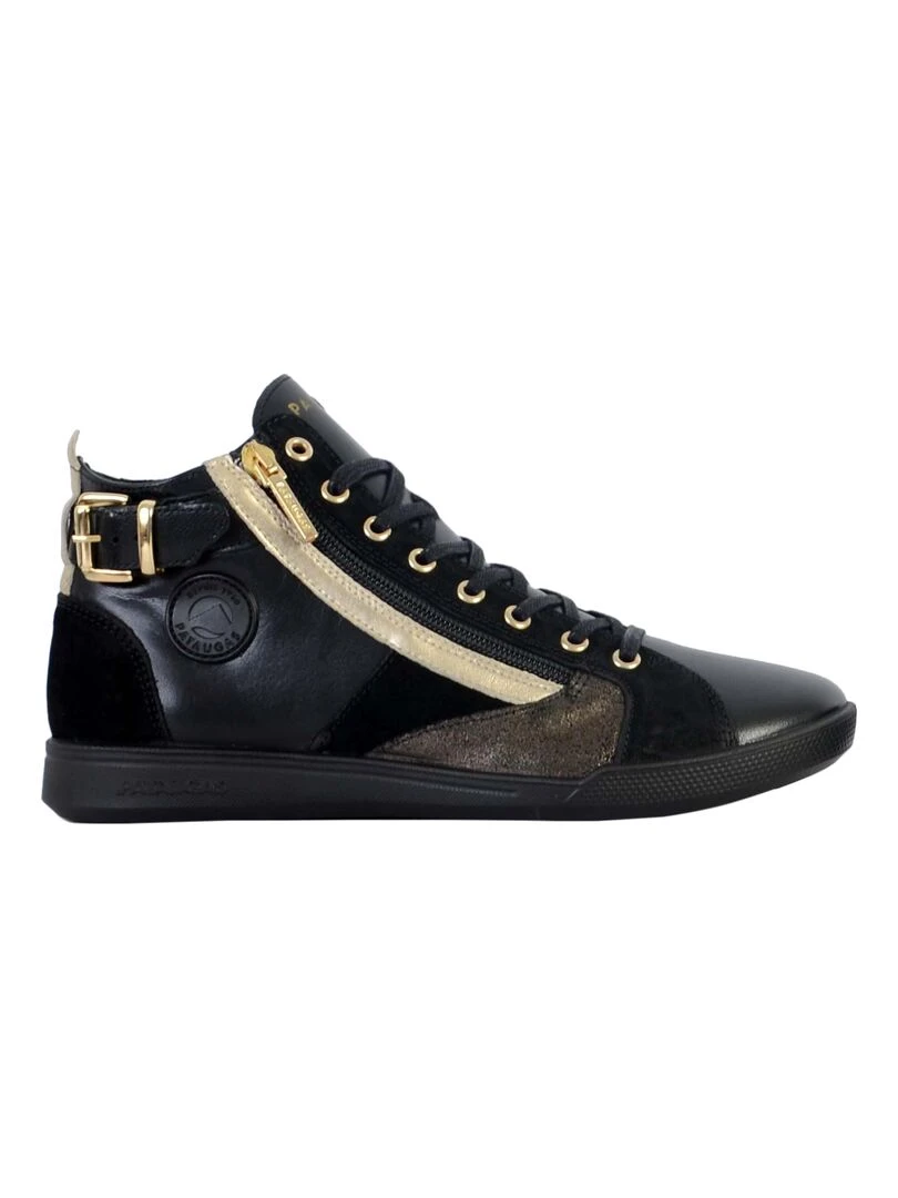 Basket Montante Cuir Pataugas Palme Noir