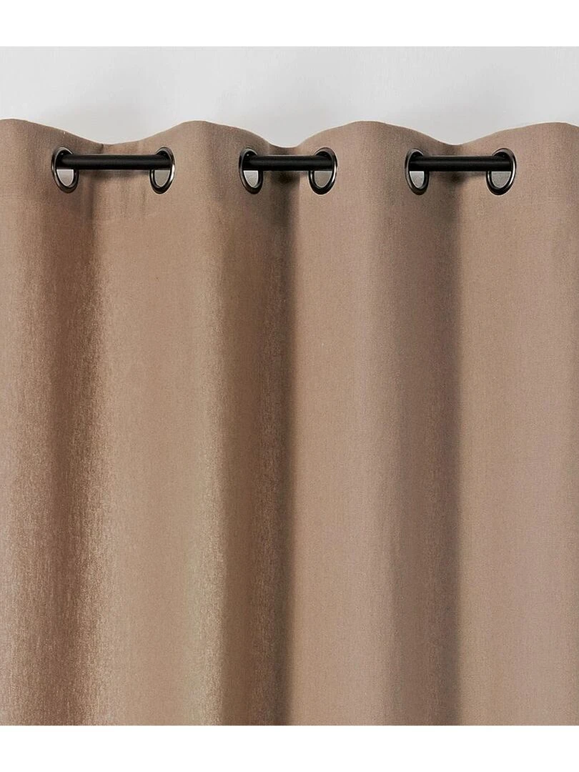 Rideau en coton et chanvre Taupe
