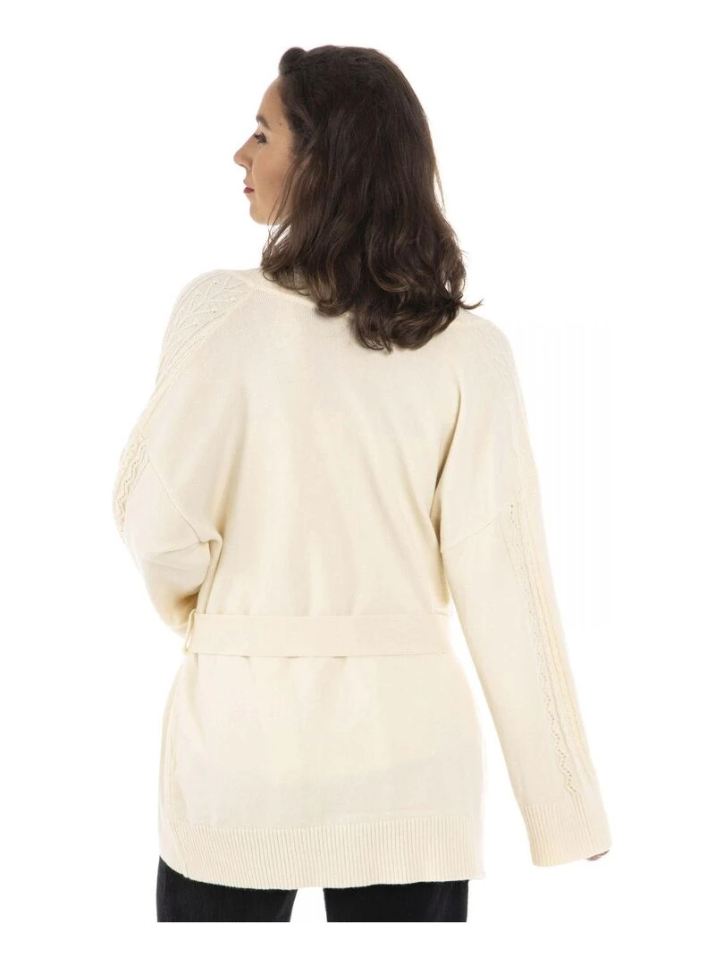 Gilet chale PIA   Gérard Pasquier   Ecru