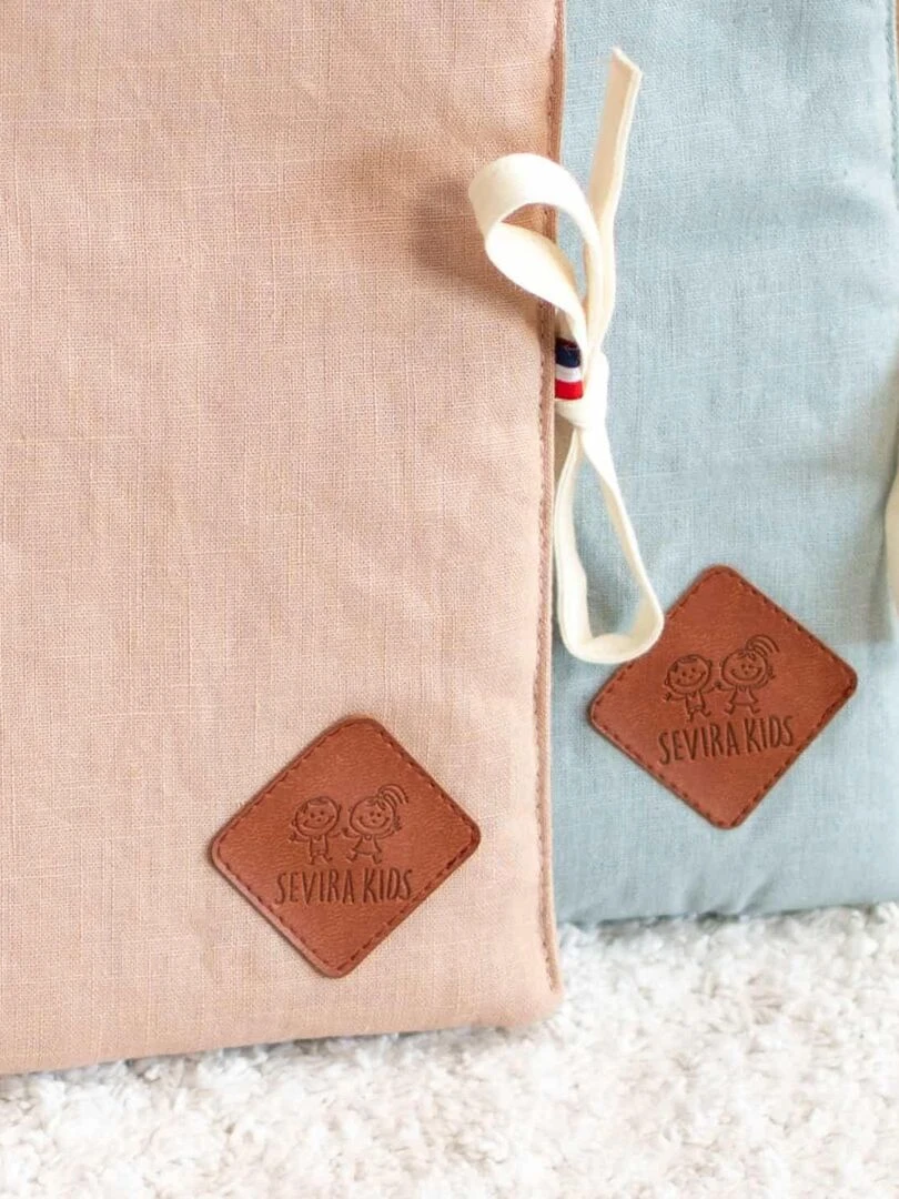 Protège carnet de santé en Lin   Vert d'eau