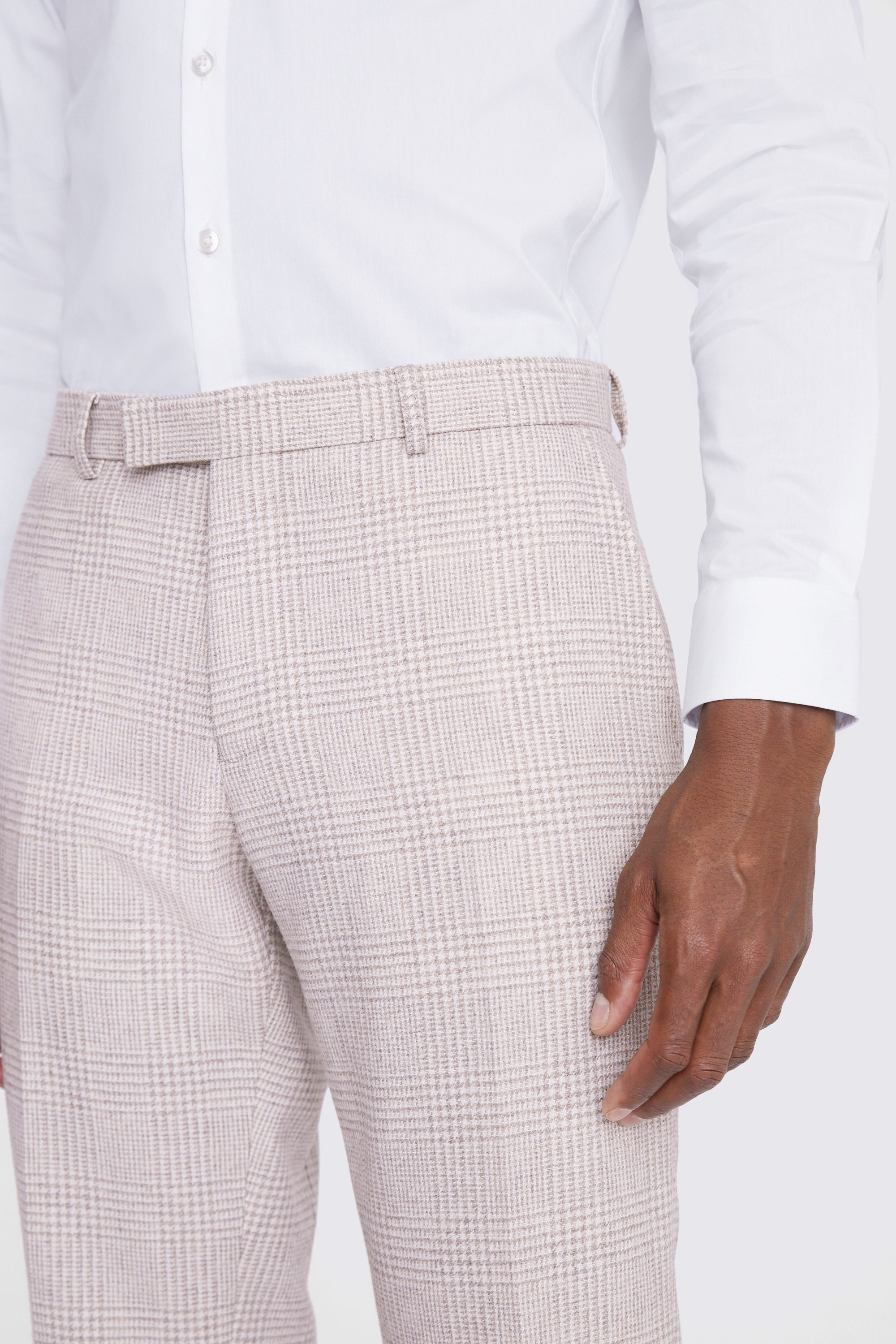 Tailored Matte White Linen Trousers   Buy Online at Moss