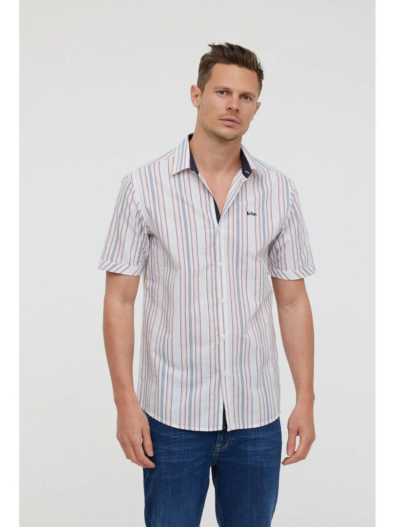 Lee Cooper Chemise manches courtes coton regular DAYU MC Bleu marine