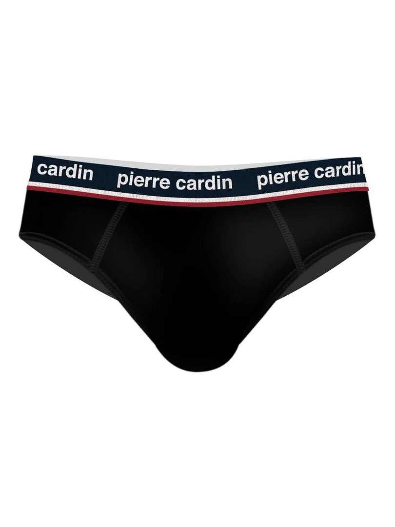 Lot de 4 slips homme en coton Uni French Pierrecardin   Noir