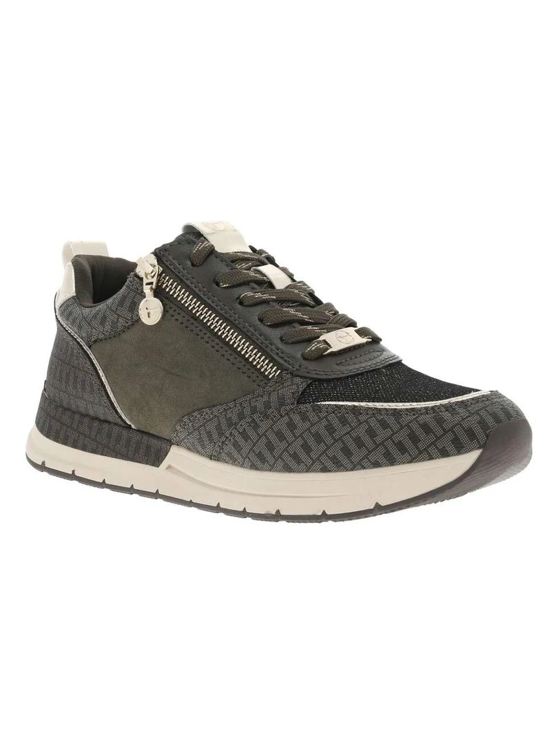 TAMARIS Baskets talon plat Vert olive