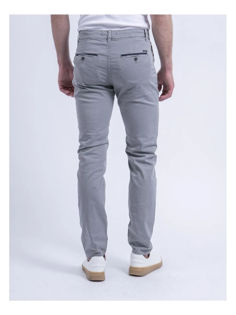 Pantalon chino coupe ajustée CARLTARO Gris