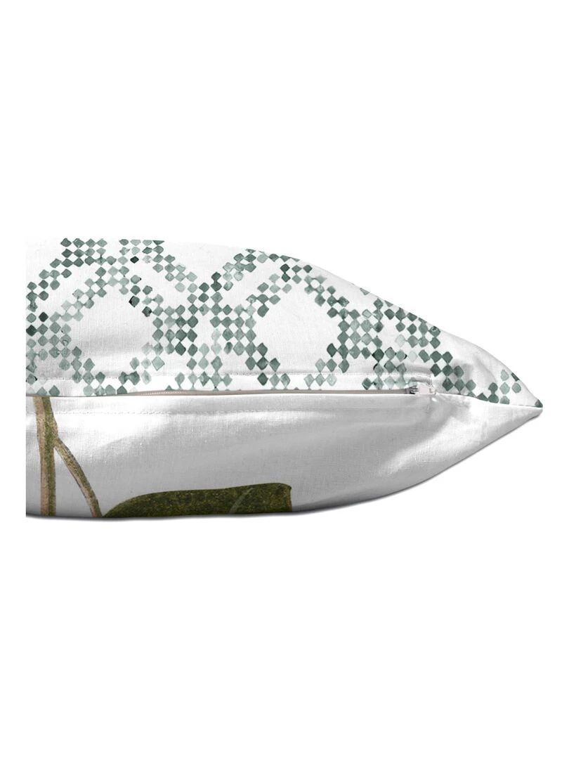 Housse de coussin Garden party "Happyfriday"   Blanc