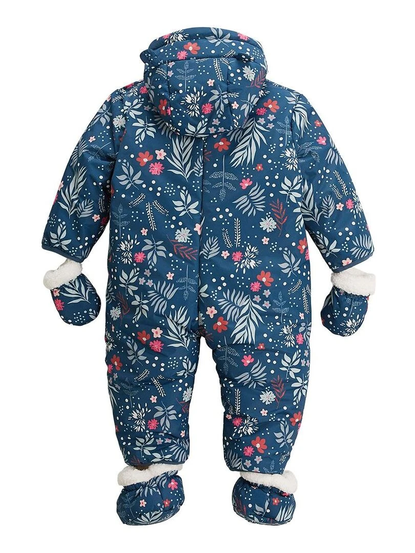 Combi pilote avec moufles et pieds amovibles Lina Bleu