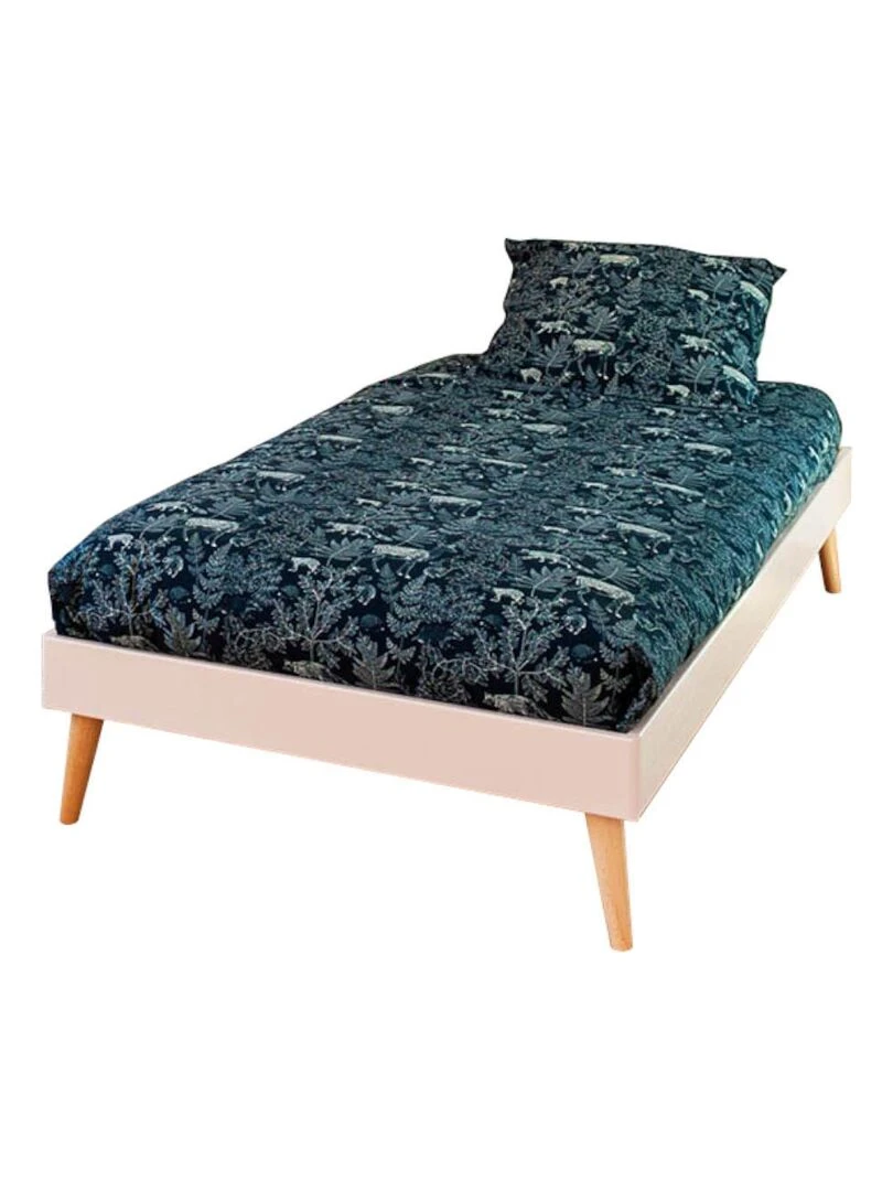 Pack lit avec pieds et matelas Doris AKITEN RETAIL Vieux rose