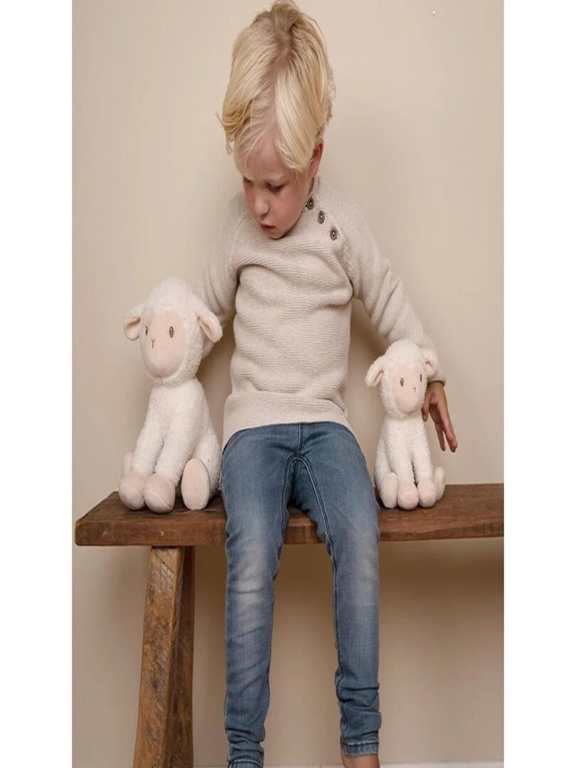 Peluche Mouton   Little Farm   17 cm   Beige
