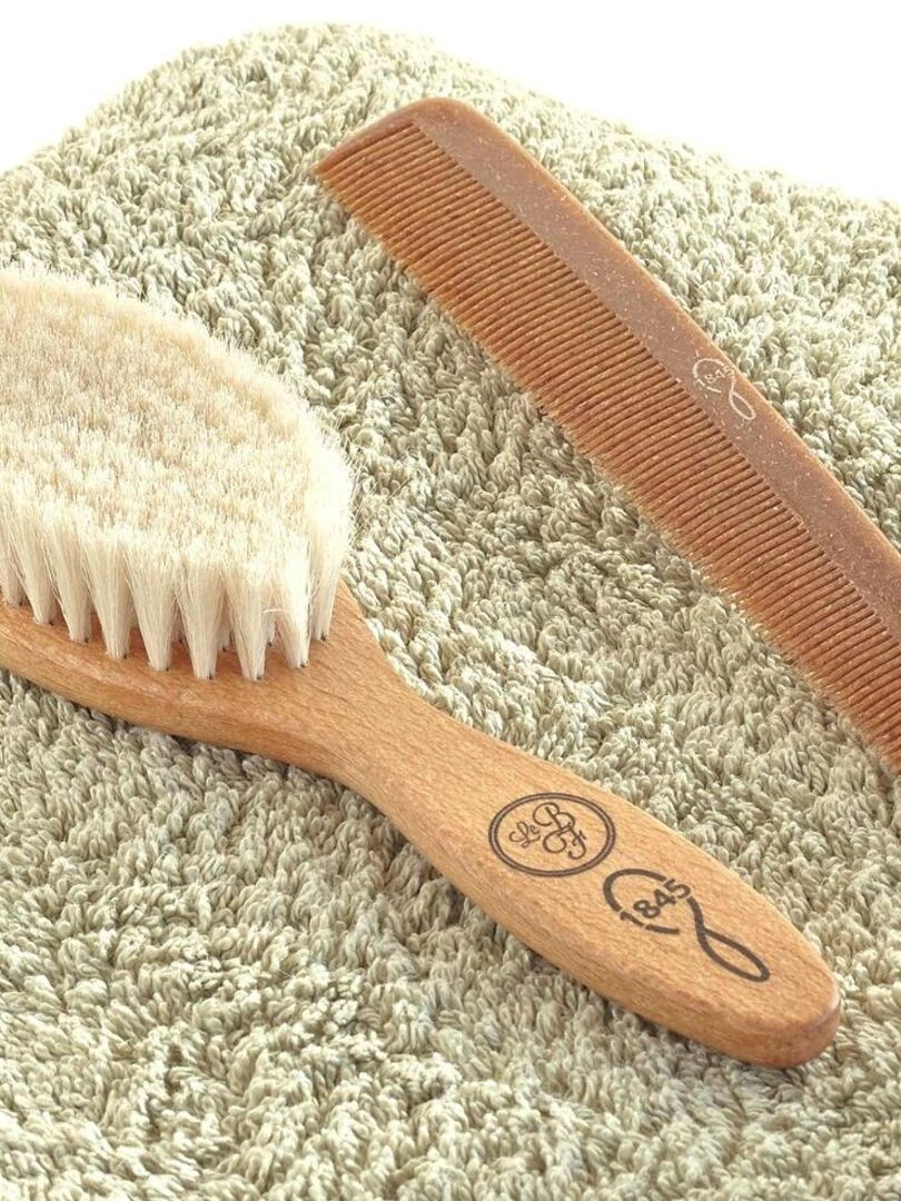 Peigne pour bébé en fibre végétale de miscanthus Marron