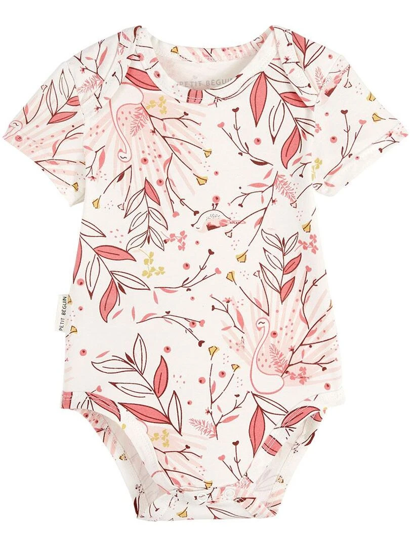Lot de 2 bodies bébé manches courtes Birdy Rose