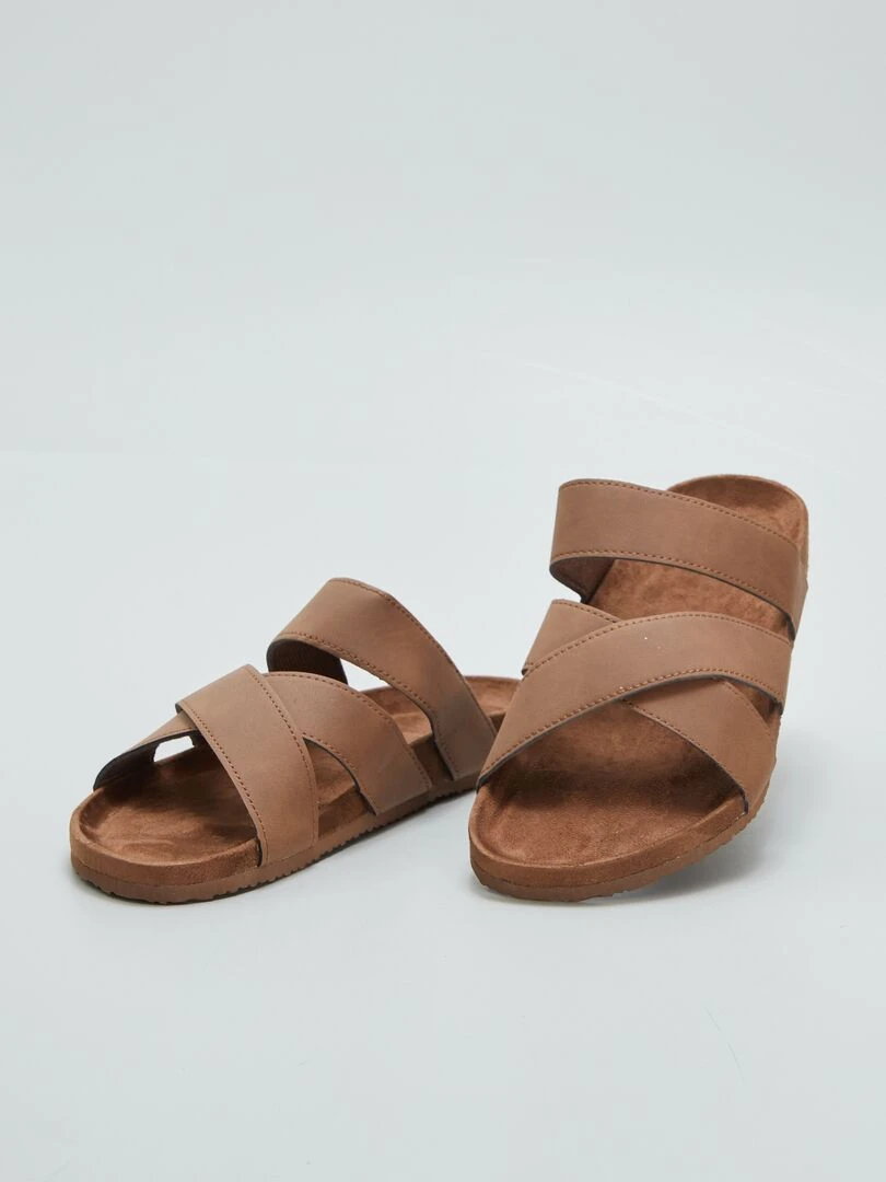 Sandales unies   Marron