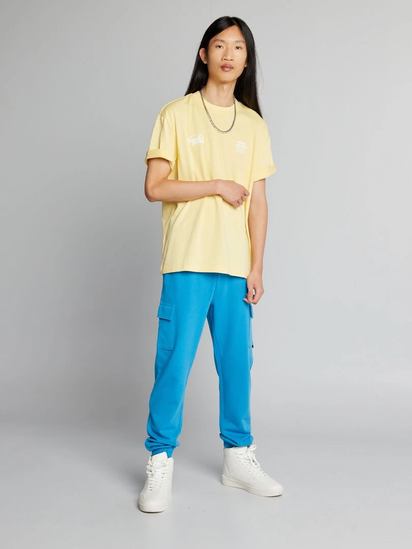 Pantalon de jogging style cargo Bleu