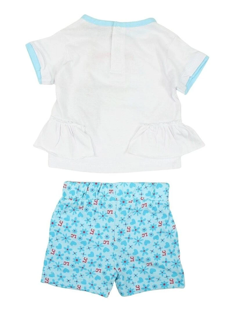 Lee Cooper Ensemble T shirt short bébé fille Imprimé Lee Cooper Bleu
