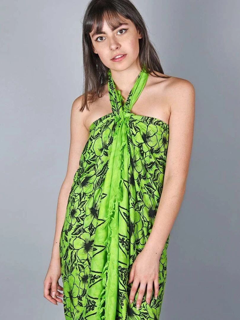 Paréo Batik Lotus Vert
