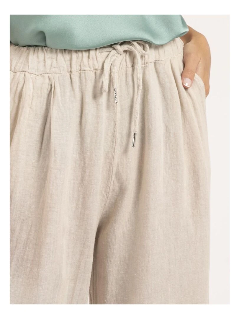 Pantalon lin ERNEST   Ecru