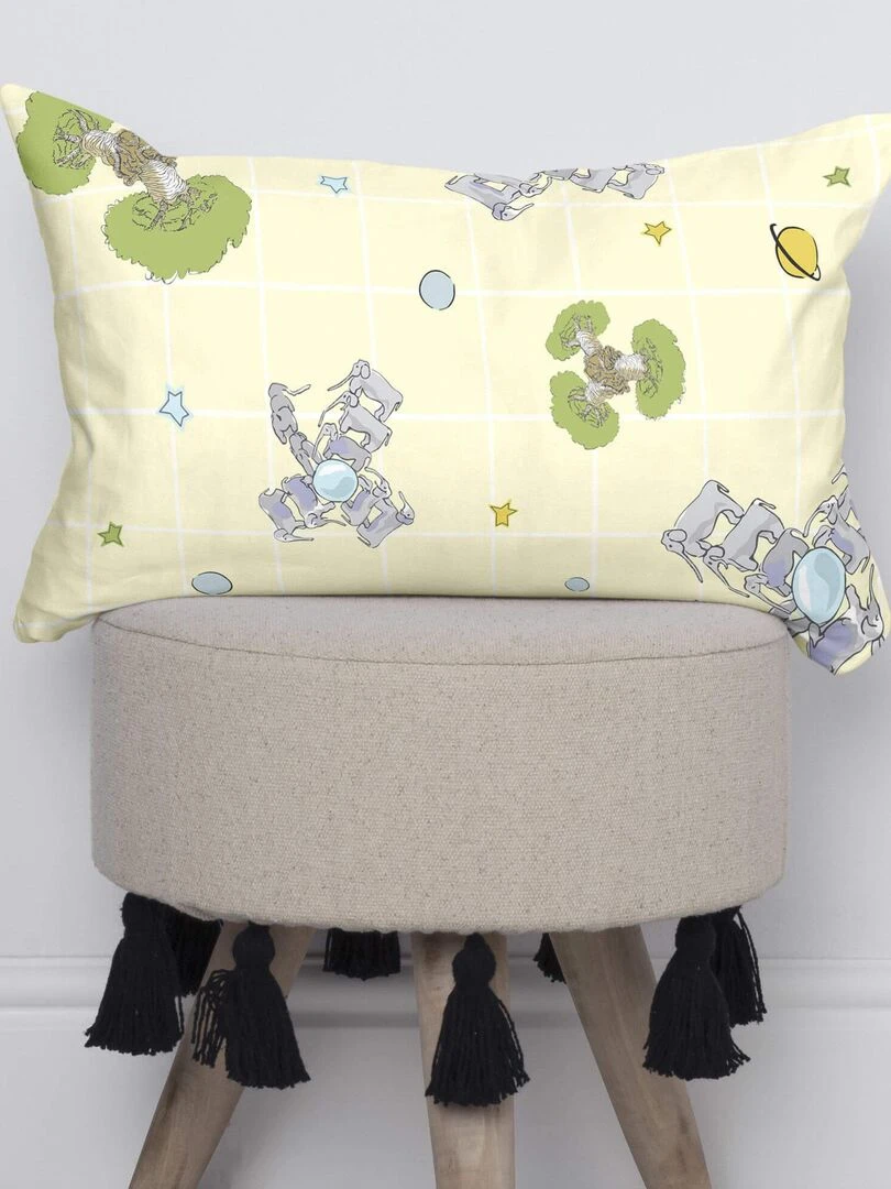 Housse de coussin Imagination "Happyfriday"   Blanc
