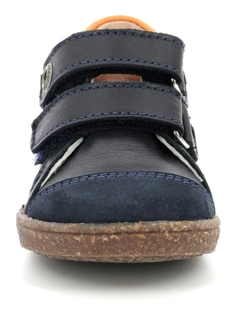 Sneakers hautes Cuir Washan   Bleu marine