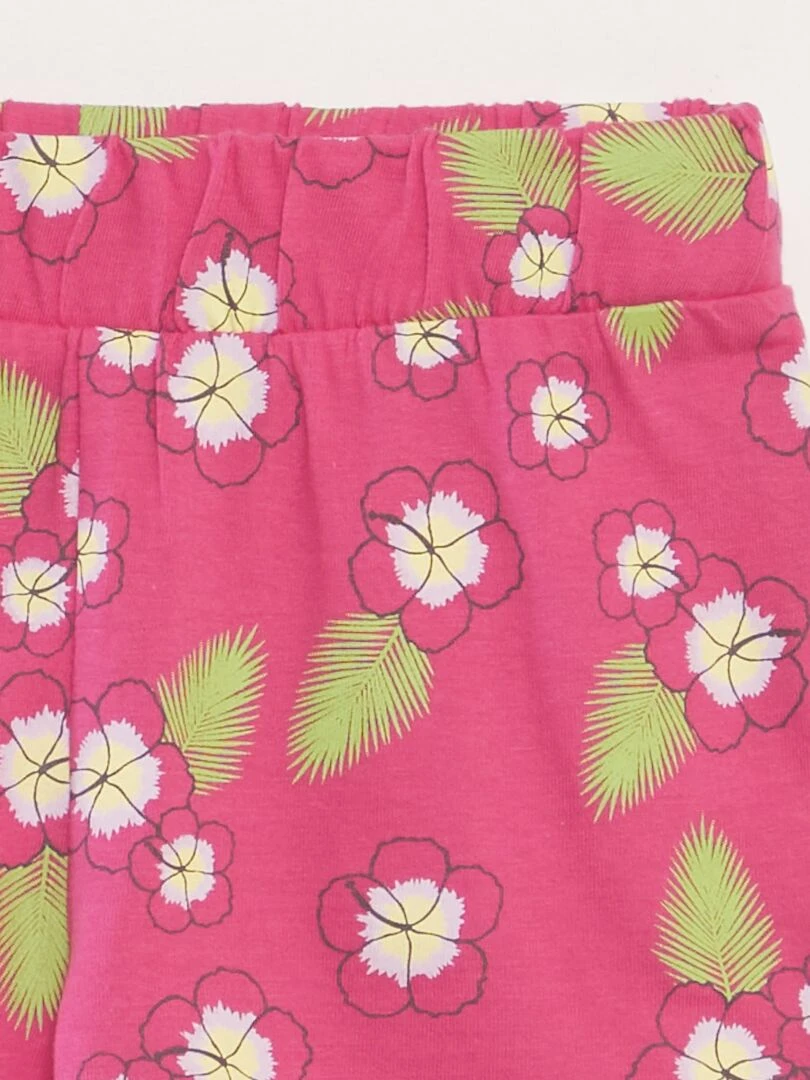 Ensemble tee shirt + short 'Pat' Patrouille'   2 pièces   Blanc/orange