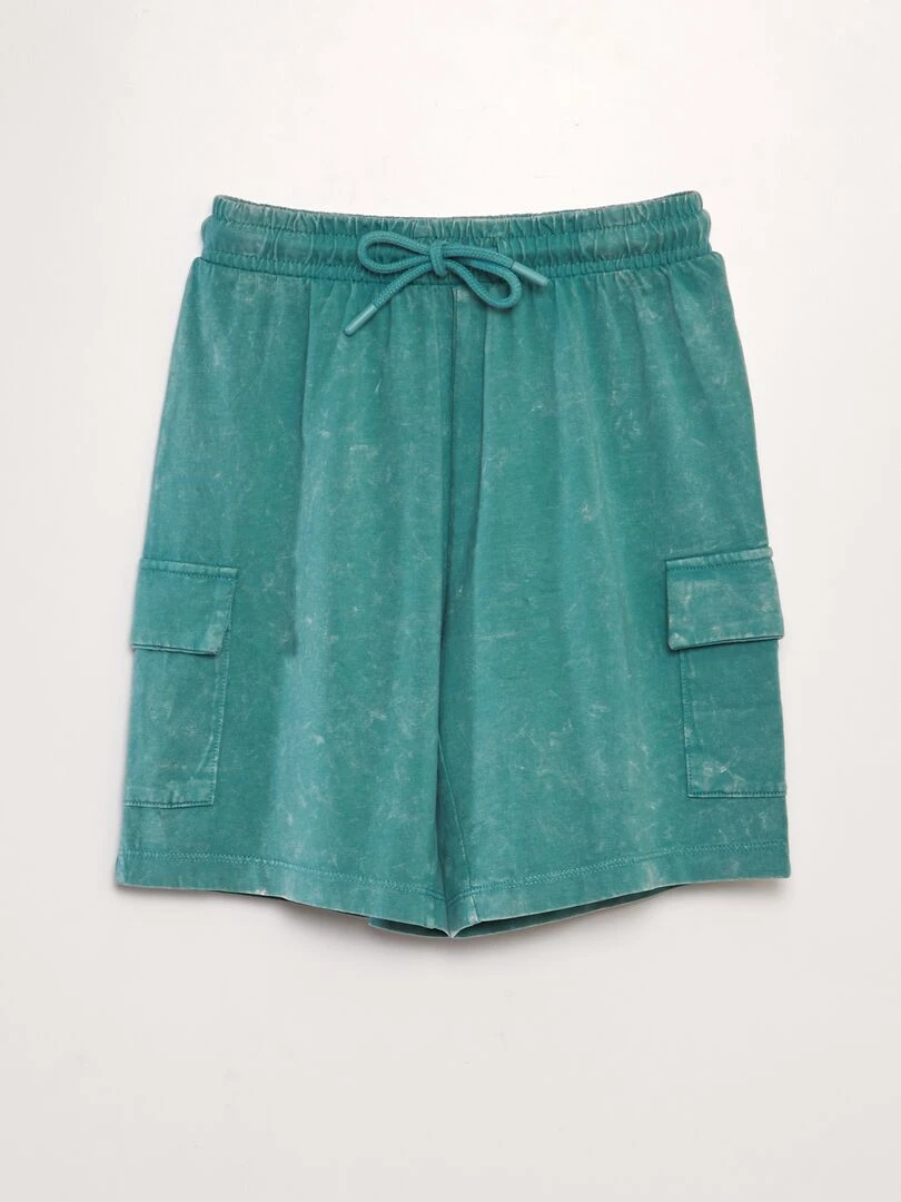 Short avec poches sur les côtés Bleu