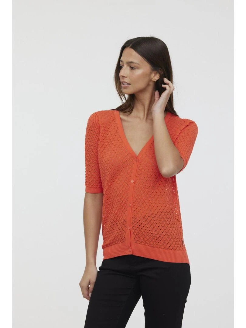 Lee Cooper   Pull manches 3/4 coton regular CANA   Orange