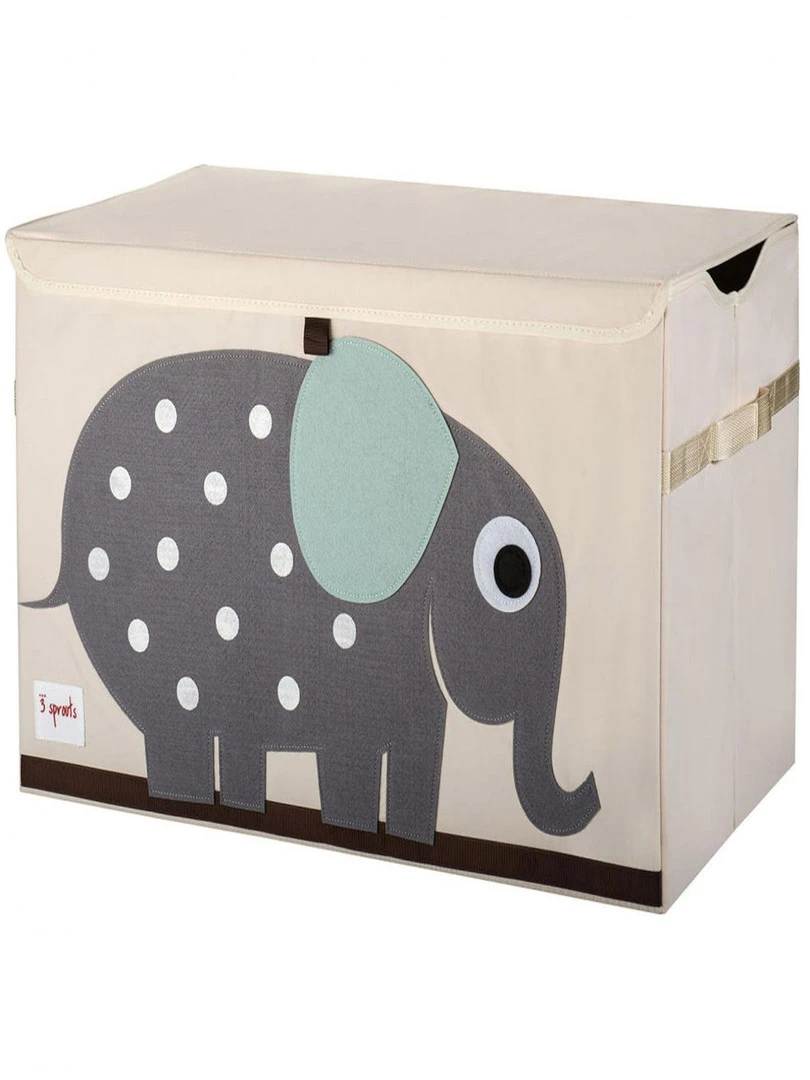 Coffre à jouets caisse de rangement Elephant Gris