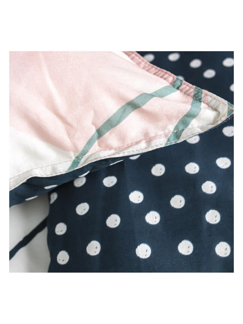 Parure de lit 2 personnes imprimé floral 'SUNSHINE' 'TODAY'   Blanc