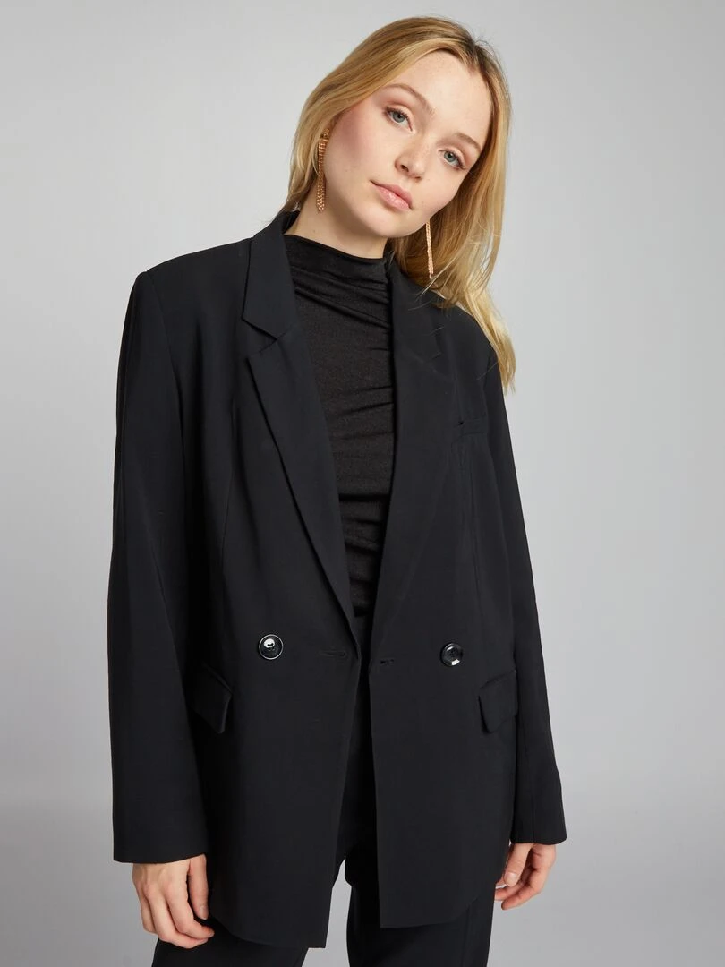 Veste de tailleur longue Noir