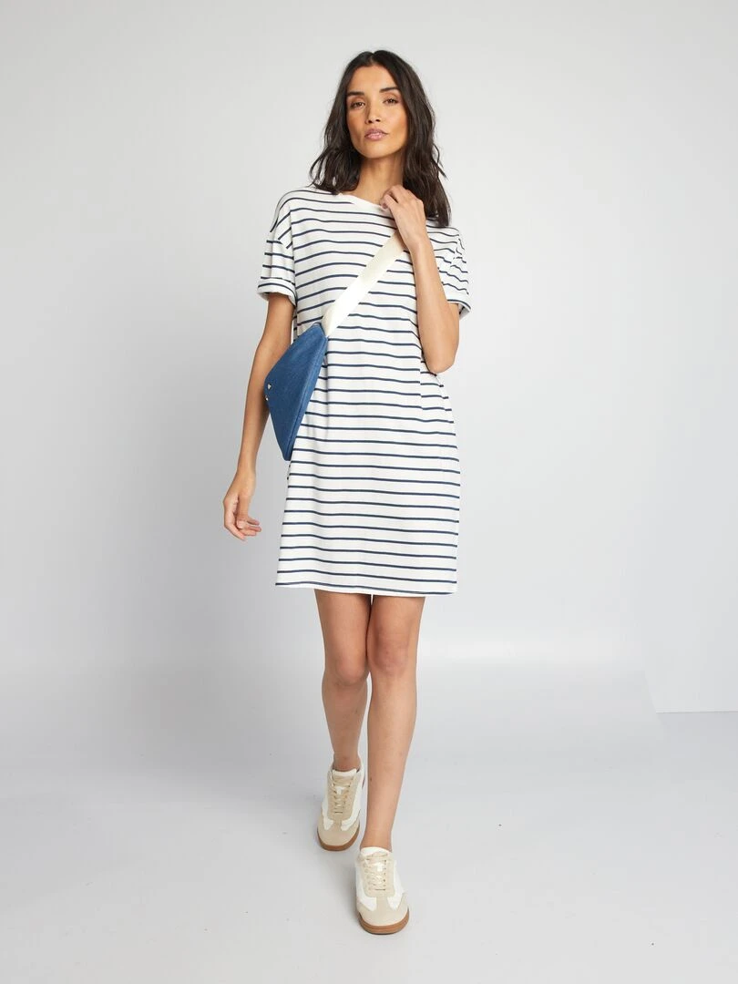 Robe t shirt Rayé