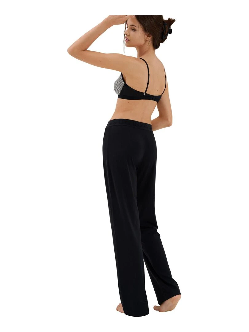 Bas pyjama pantalon long Mia   Noir